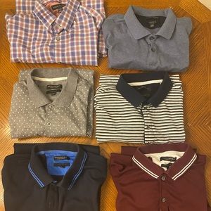 Lot of six Banana Republic performance polos.
